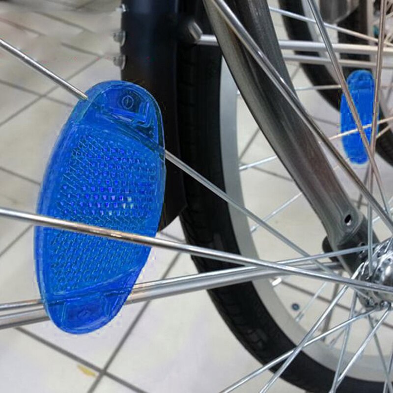 2Pcs Bicycle Bike Spoke Reflector Safety Warning Light Wheel Rim Reflective Mount Night Reflectors Flashing Lights Cycling Light