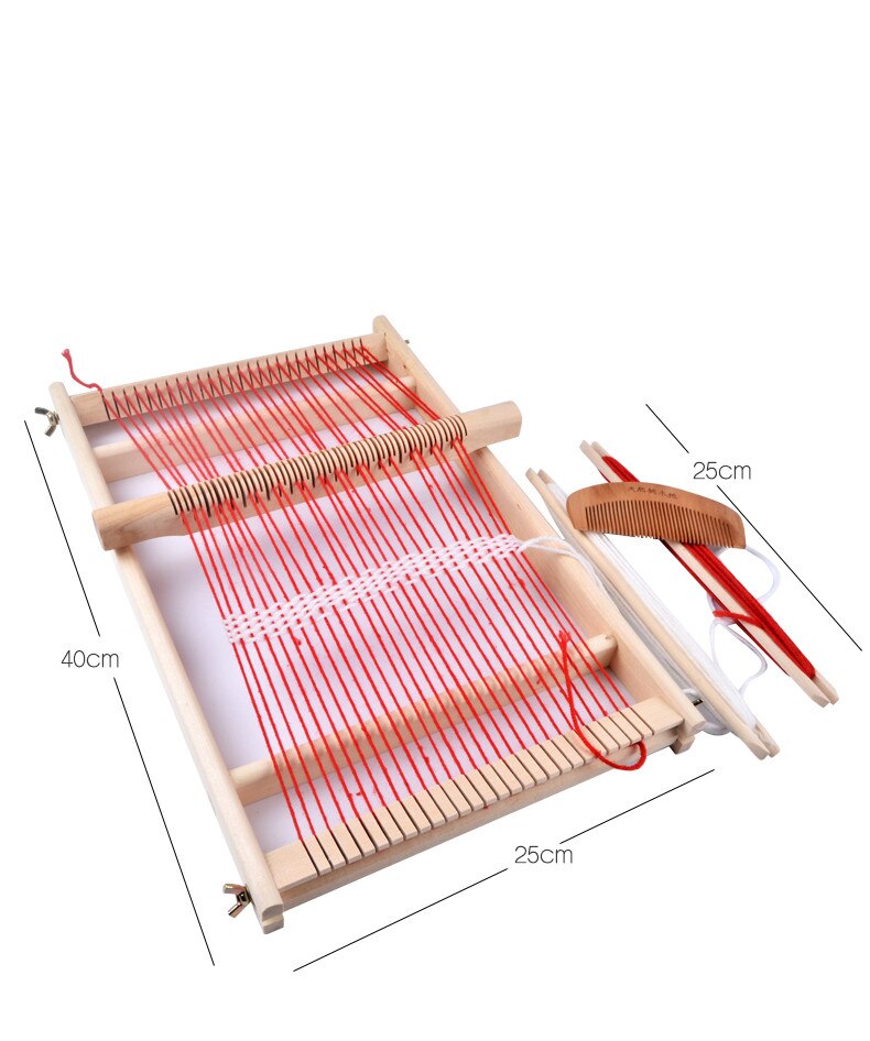 Wooden Tapestry Weaving Loom Kit Looms Hand-Knitted Machine DIY Woven Set Sewing Machine Home Waving Accessories Handmade Hook