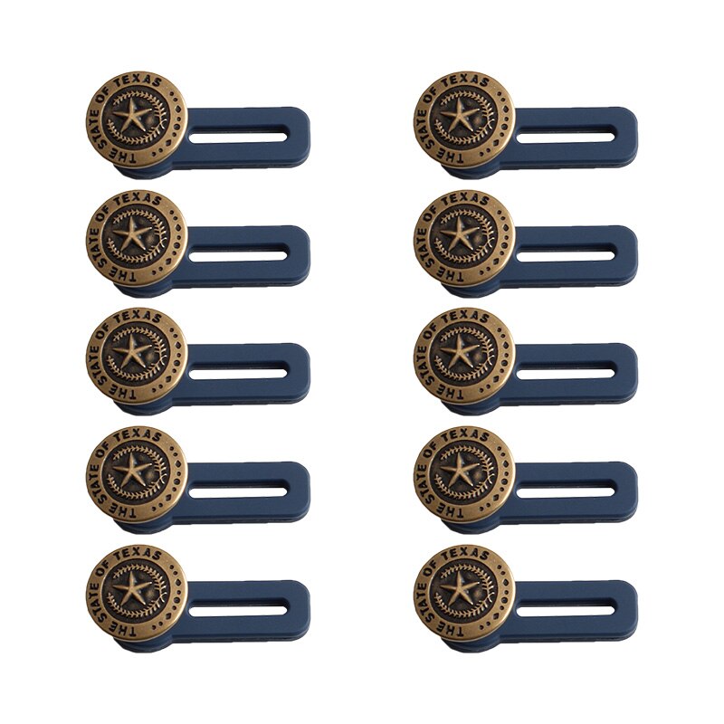Extenseur de boutons en métal pour pantalons, 10 pièces, outils de couture gratuits, réglables, rétractables, réutilisables: 13