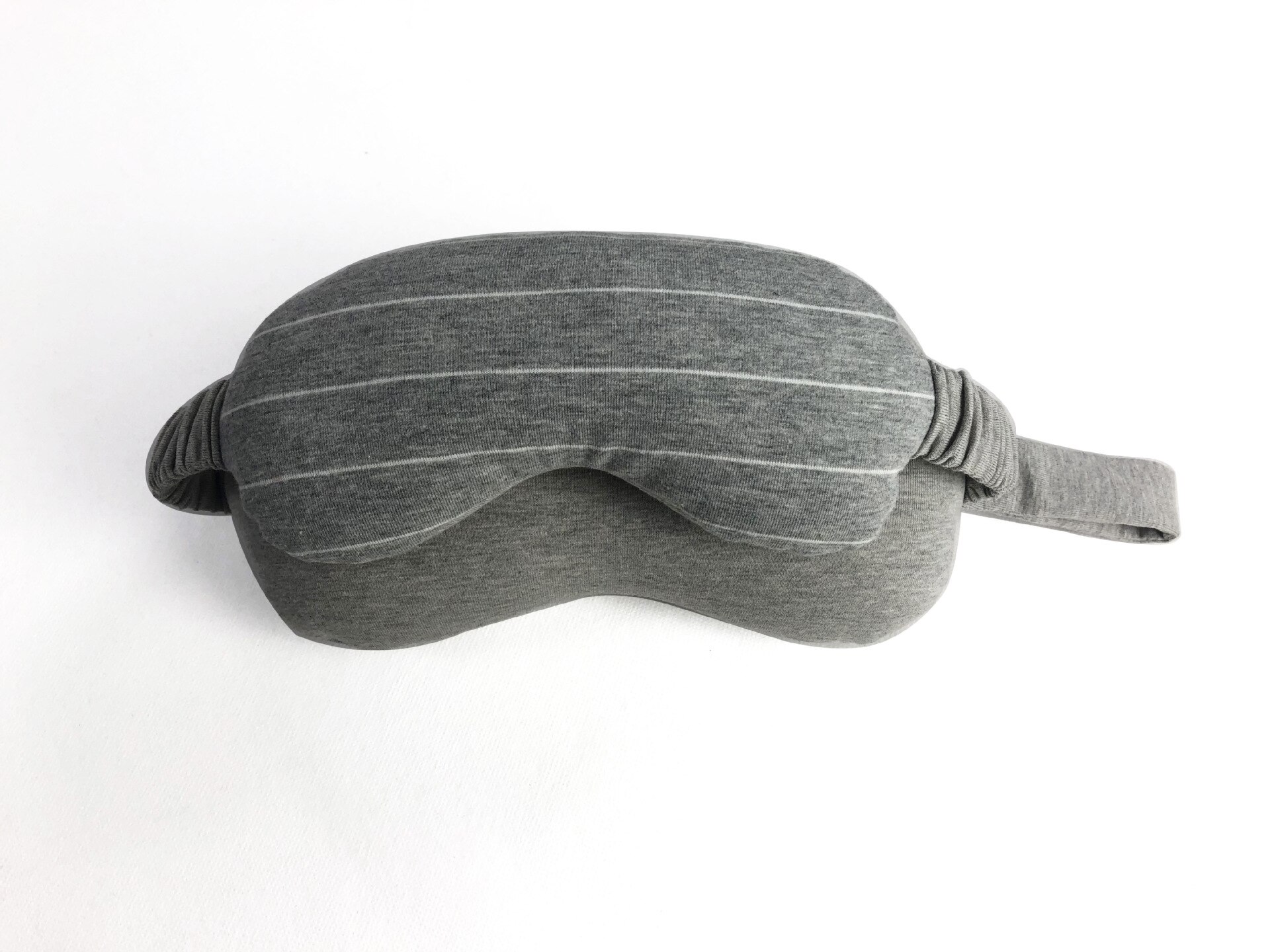 Multi-Function Business Travel Neck Pillow & Eye Mask Storage Bag with Handle Eye Patch Portable Eye Massager Sleep Mask: Deep Gray