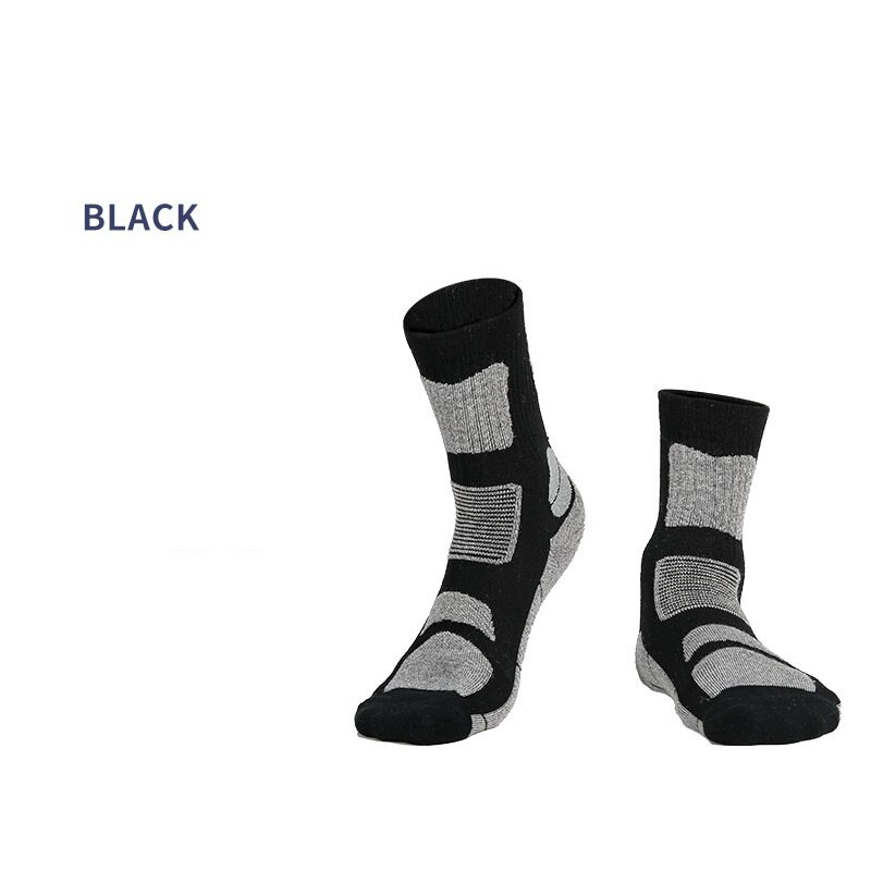 3 Paare/los Winter Verdicken Merino Wolle Socken herren Ski Wandern Thermische Socken Im Freien Warme Sport Socken Männer Thermosocks: black