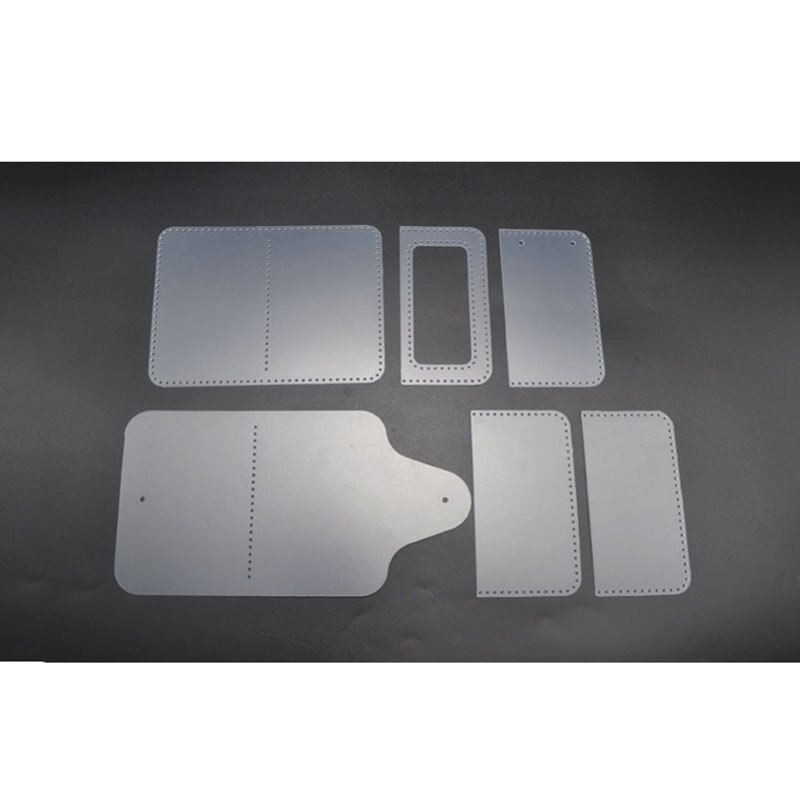 1Set DIY Folded Leather Keyring PVC Template Leather Drawing Handmade Craft Cutting Sewing Pattern Stencil: Default Title