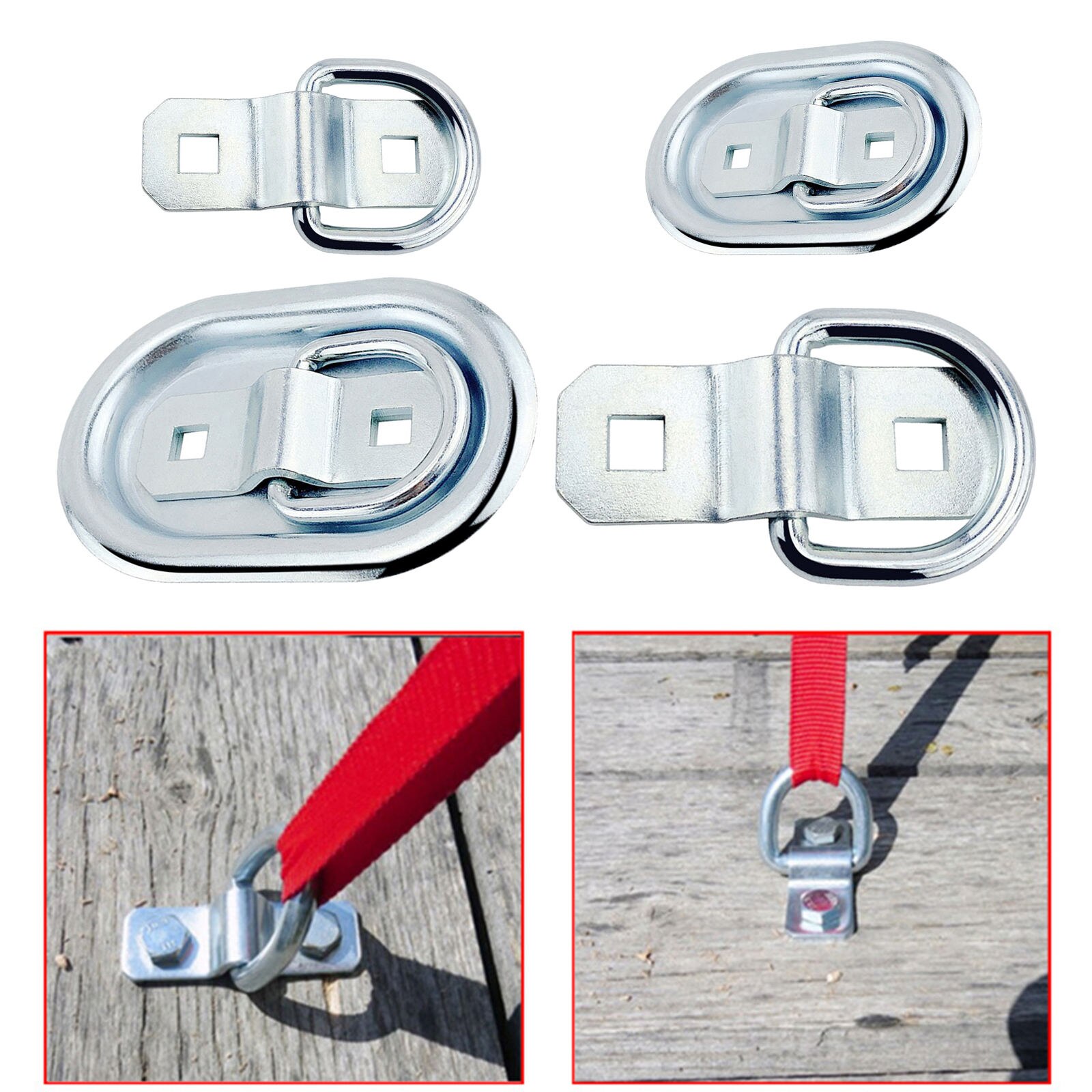 D-Ring Tie Downs Anchor Lashing Rings for Trailers Trucks, Easy to Install