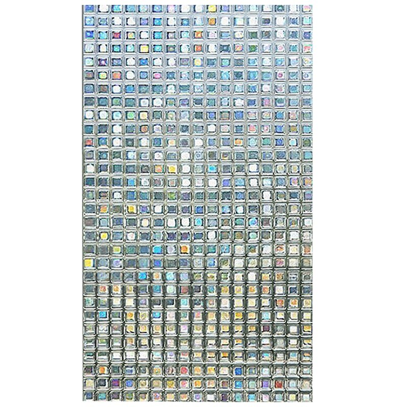 Regnbue dekorativ vindusfilm tonet statisk selvklebende klistremerke i glass 3d mosaikk personvern glass folie: misligholde tittel