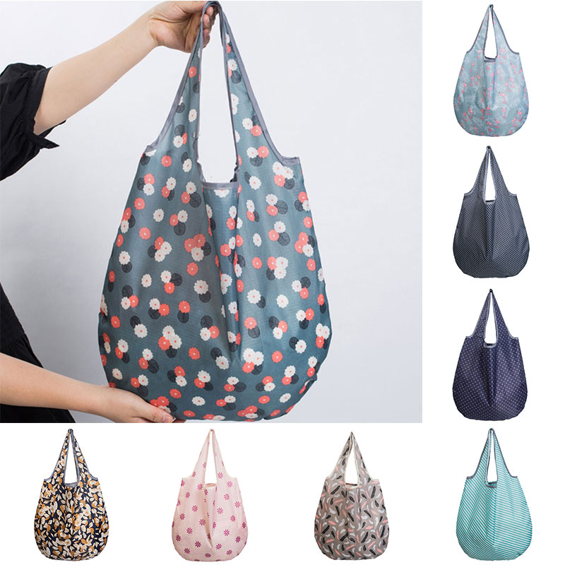 Opvouwbare tas nylon boodschappentas opvouwbare tas herbruikbare tas grote eco-tas boodschappentas milieuvriendelijke tas tote herbruikbare boodschappentas