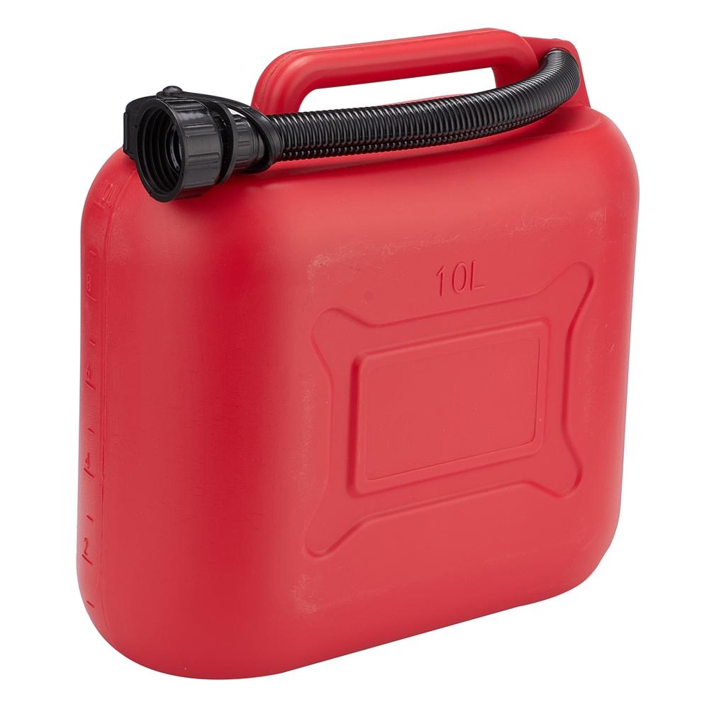 10L Litre Red Plastic Spare Jerry Can for Car Petrol Diesel Cans Fuel Tanks Gasoline Oil Container