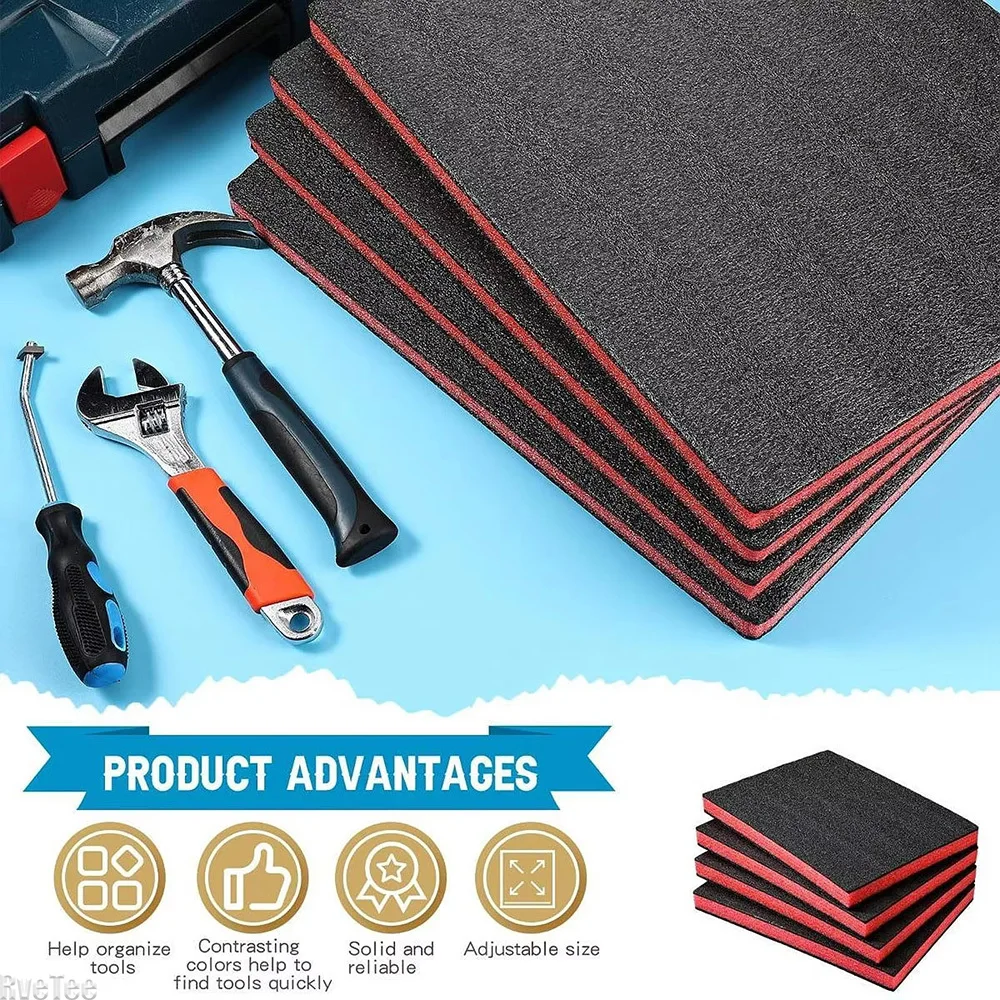 4 Stuks Gereedschapskist Schuim Camera Case Demping Insert Vel Inserts Verpakking Schuim Pad Voor Transport DIY Ambachten Toolbox Liner