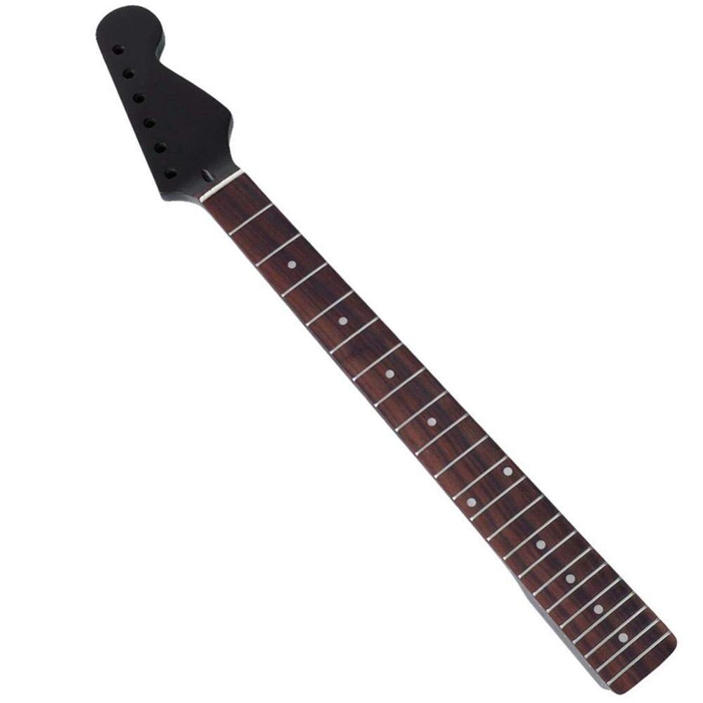 22 Frets Electric Guitar Replacement Black Maple Neck Rosewood Fingerboard For Strat ST Stratocaster Guitar Parts Accessories