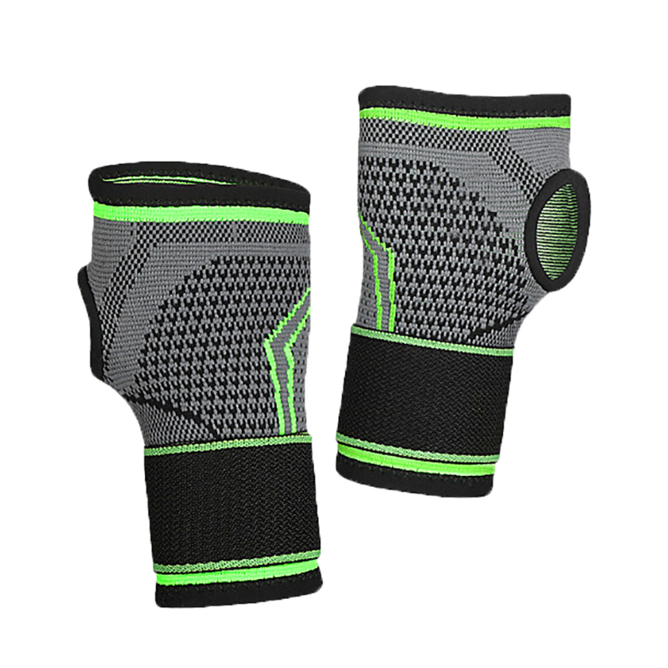 1pc handgelenkschützer-bänder sport-schutzausrüstung fitness handgelenk-handflächenstütze gewichtheben handgelenkstütze übungshandflächenpolster: Grün / Xl