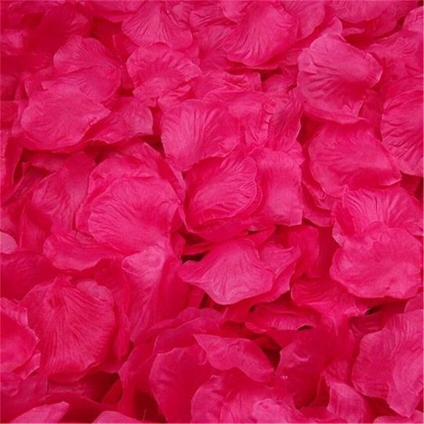 1000pcs Artificial False Petals Silk Fabric Rose Petals Wedding Decorative Party Romantic Flower Girl Throw Petal 5z