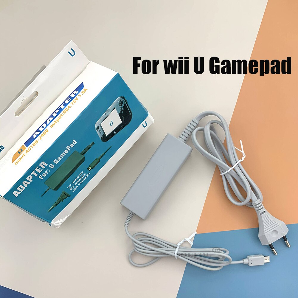 US/EU Plug Charger for Nintendo Wii U Controller Gamepad Joystick 100-240V Home Wall Power Supply AC Adapter for WiiU Game Pad