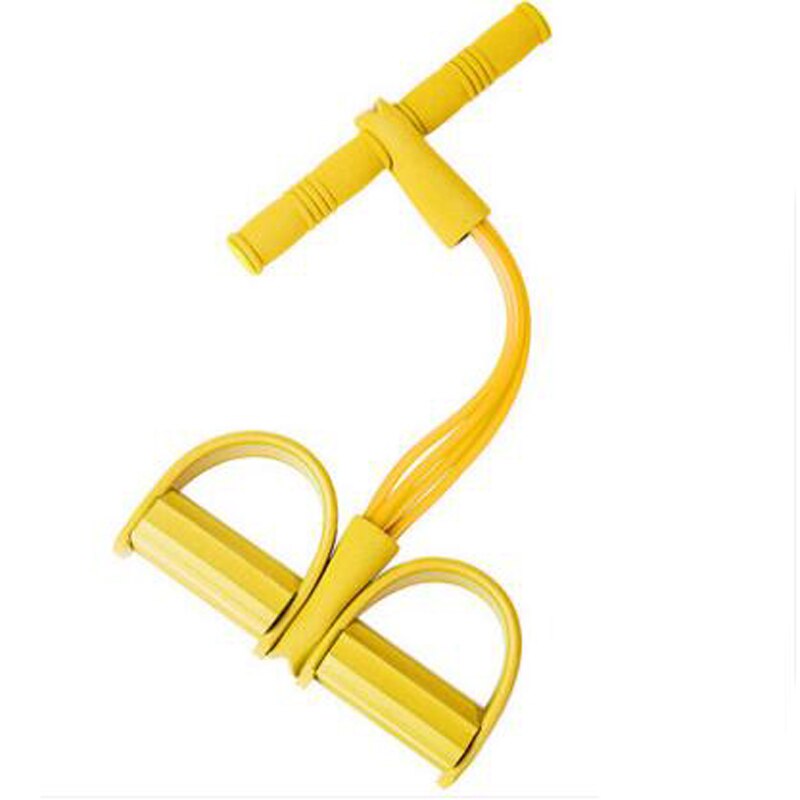 4 Resistanc Elastic Pull Ropes Exerciser Rower Belly Resistance Band Home Gym Sport Training Elastic Bands For Fitness Equipmen: YELLOW