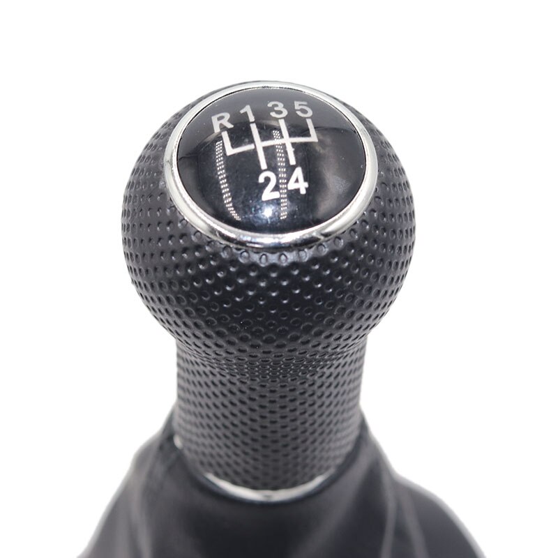 5 23mm met leren hoes voor vw golf 4 mk4 1998 - 2006 versnellingspookhoes