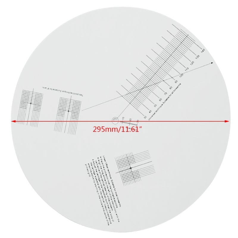 Goniometro Allineamento Cartuccia Giradischi - Disco Calibrazione Acrilico 29.5cm Per Vinili - Foto 1