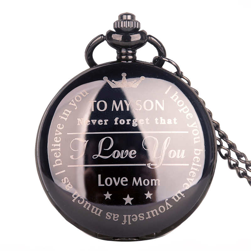 Om Mijn Man Altijd Zal IK LIEFDE U Quartz Pocket Horloges Casual Fob Pocket Horloges Beat Cadeaus voor man Heren