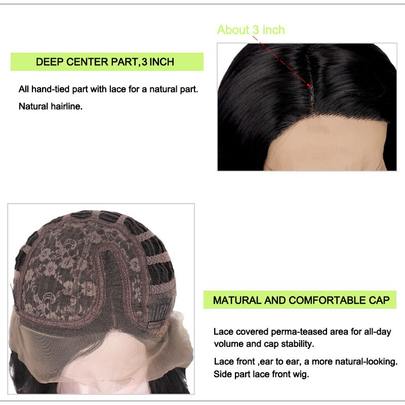 Peluca corta dianqi de 11 pulgadas, corte bob sintético con raya lateral y encaje frontal, corte bob liso con rizos, cabello corto, color negro y dorado para mujer.