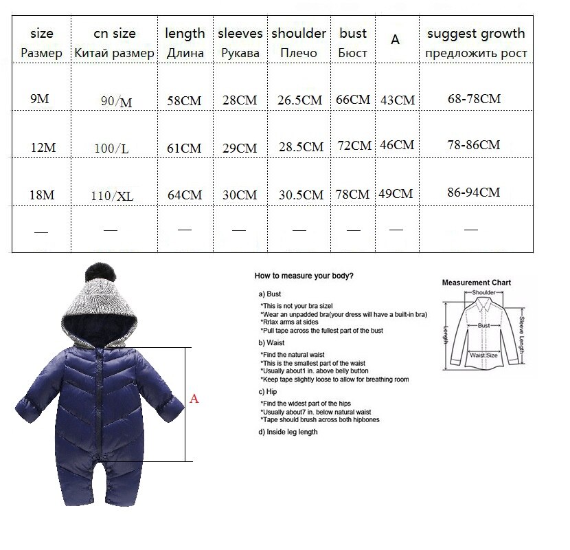 Winter Verdicken Baumwolle-gepolsterte Outwear Kleidung für Kleinkinder Baby Jungen Mädchen Strampler Mit Kapuze Winddicht Kleinkind Sonw Anzug Lange Mäntel