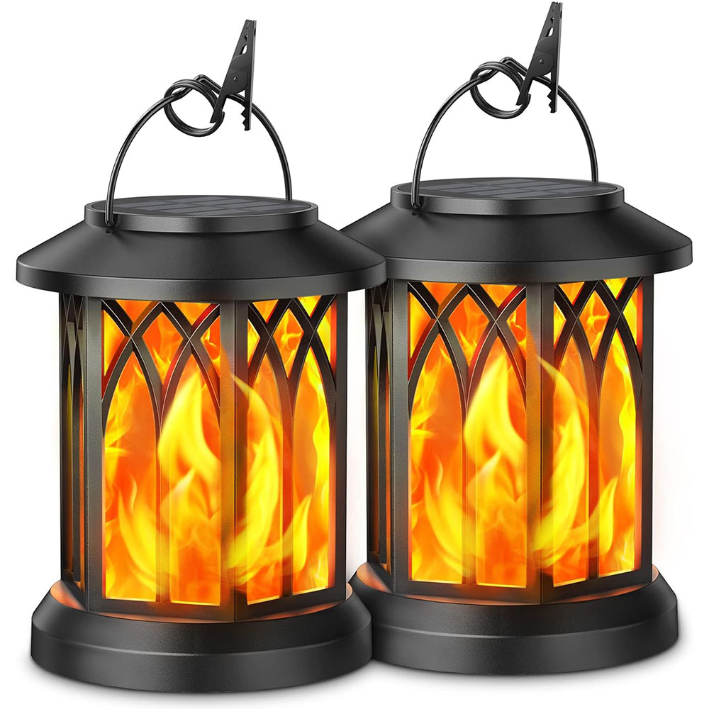 Solcellelampe Have - Flakkende Flamme - Vandtæt - Solcelledrevet Havespots - Udendørs Dekoration: Default Title