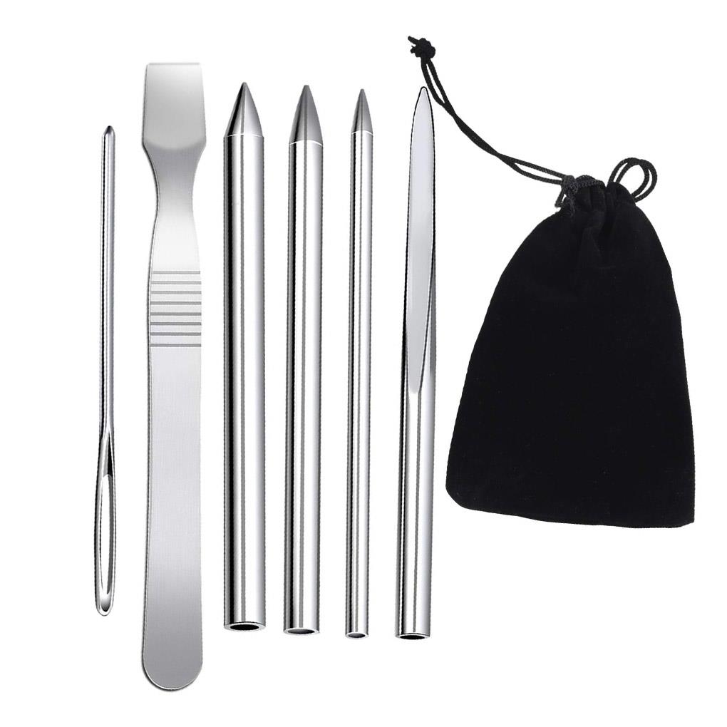 4pcs Paracord Stitching Set Stainless Steel Bracelet Leather DIY Weaving Paracord Lacing Needle Smoothing Tool