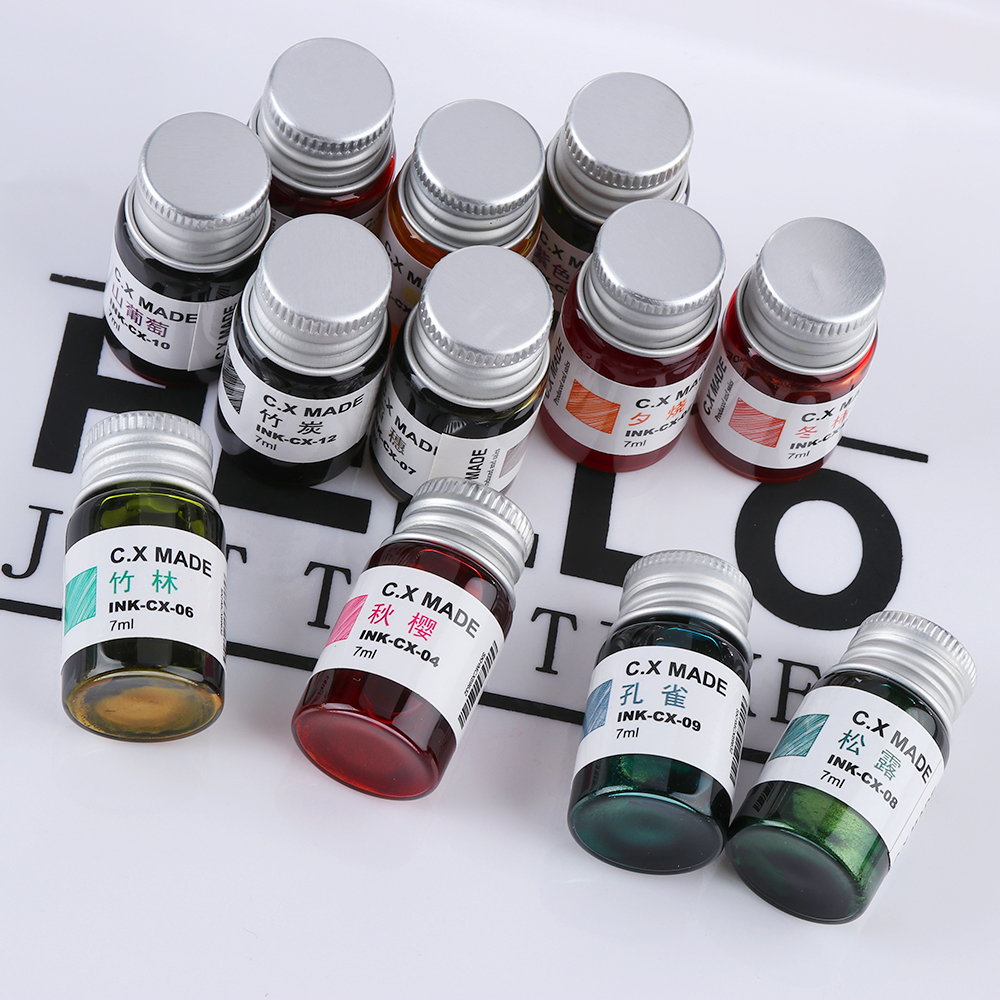 7ml Signature Pen Non-carbon Ink Stationery Painting Ink Fountain Dip Pen Calligraphy Writing Painting