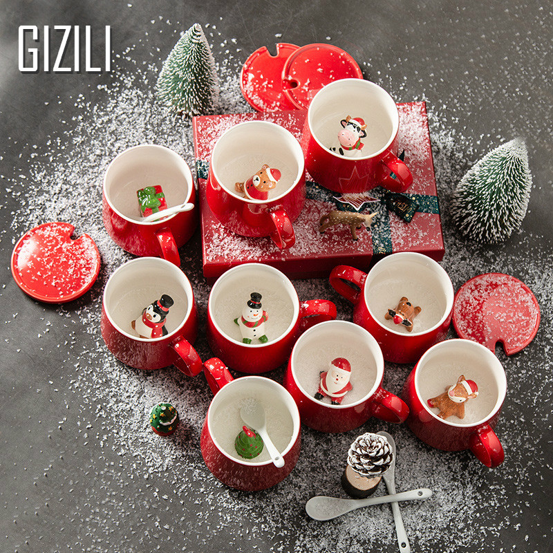 Kubek świąteczny kreatywność 3D kubeczek kartonowy bałwan ełk kubki robić kawy mleka kubek śniadaniowy kubki na herbatę wody kubek na sok materiały biurowe