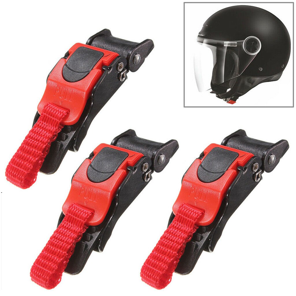 3Pcs Motorhelm Plastic Pull Gespen Kinband Snelheid Naaien Clip Snelsluiting Anti Diefstal Verstelbare Helm Lock