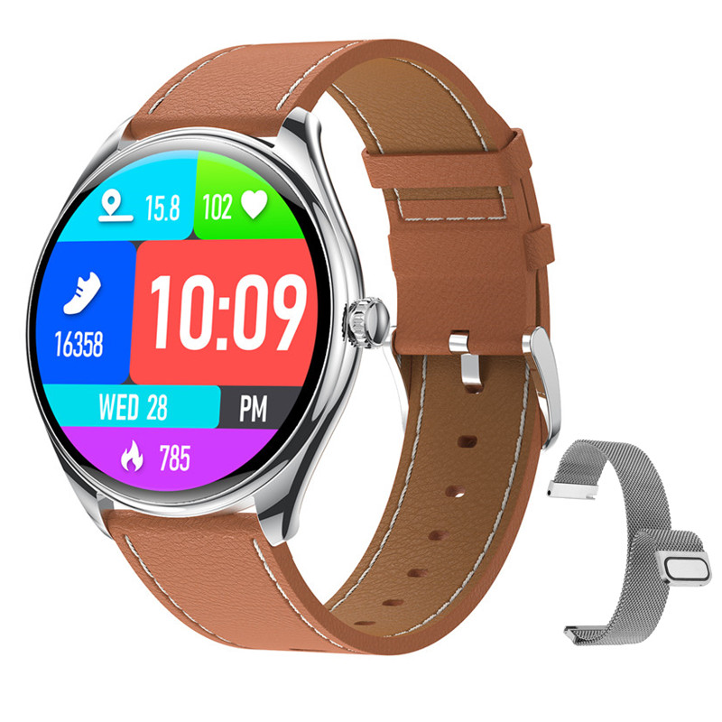 2024 novo ultra-fino relógio inteligente feminino relógio esportivo 1.43 polegadas tela amoled masculino bluetooth chamada monitoramento de freqüência cardíaca smartwatch: Prateado
