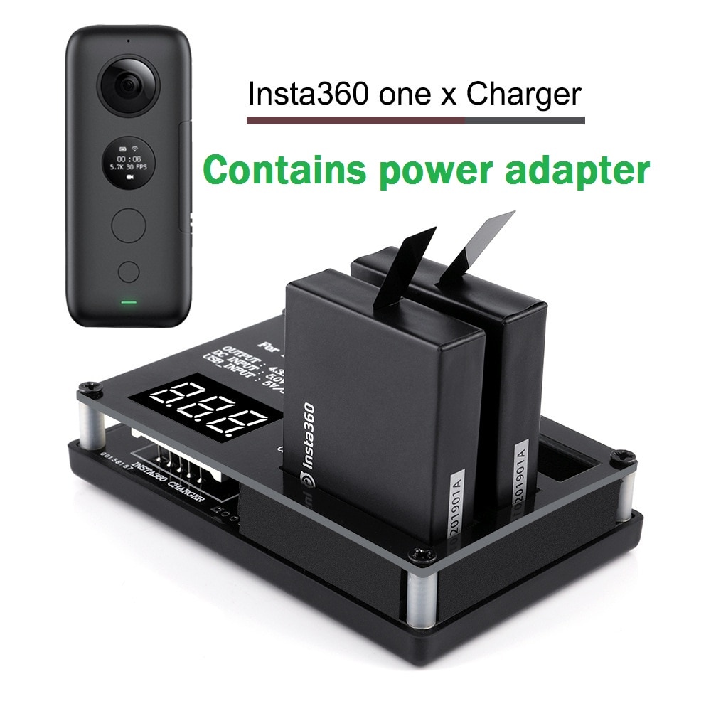 3in1 Micro USB Oplader voor Insta360 ONE X Batterij 60 minuten Snel Opladen Powerbank Batterij Oplaadbare voor Insta 360 Batterij