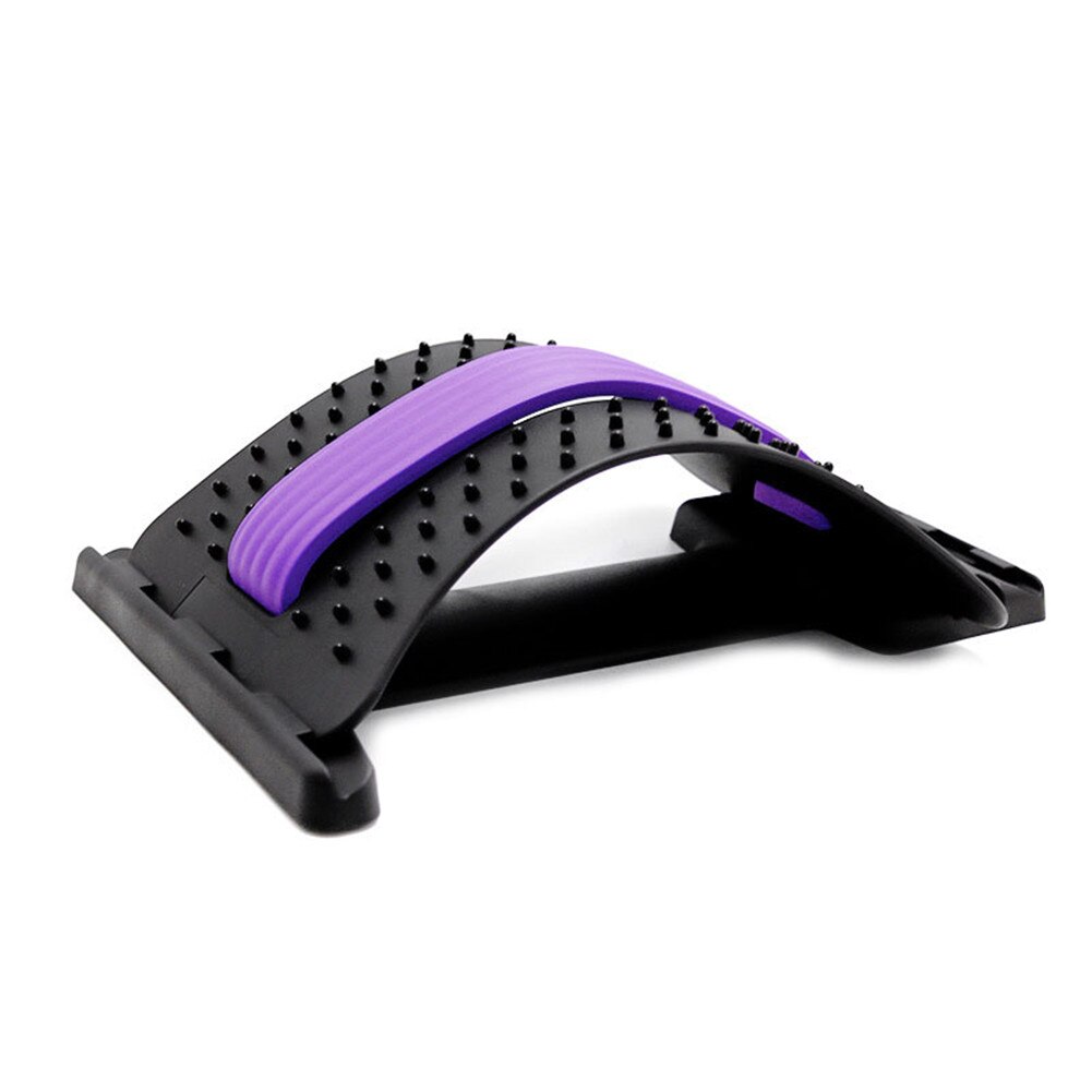 Back Stretch Equipment Massager Stretcher Fitness Lumbar Support Relaxation Spine Pain Relief H7JP