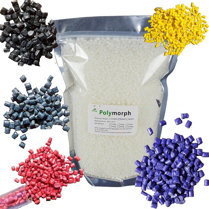 250g PCL y pigmento de 5 colores Plastimake Instamorph Shape Shifter Thing, Material prototipo de plástico polimorfo para uso aficionado: 100g 5 colors