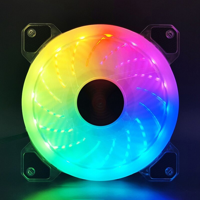 COOLMOON Computer Chassis Cooling Fan, 12cm Chassis Fan RGB Mute Computer Chassis Cooling Fan CPU Chassis Fan(5PCS)