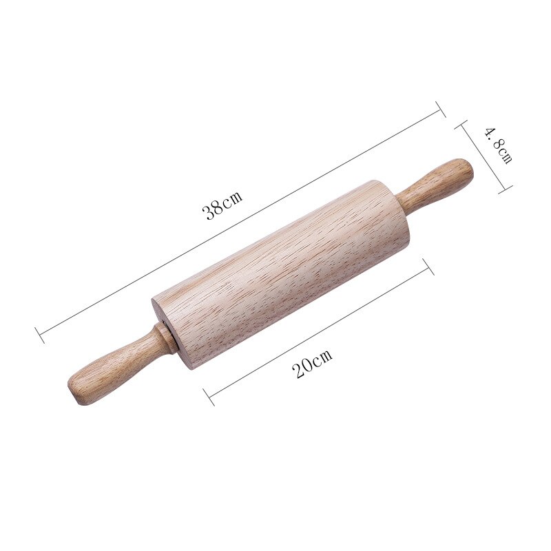 Rolling Pin Gummi Holz, Professionelle Pastry Dough Roller, 3 Verschiedene Größe, Backen werkzeuge: 38cm x 4.8cm