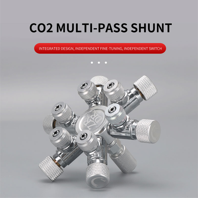 ZRDR – distributeur de CO2 multi-voies pour Aquarium en acier inoxydable, vanne à aiguille de séparation, clapet anti-retour, compteur de bulles pour régulation de solénoïde