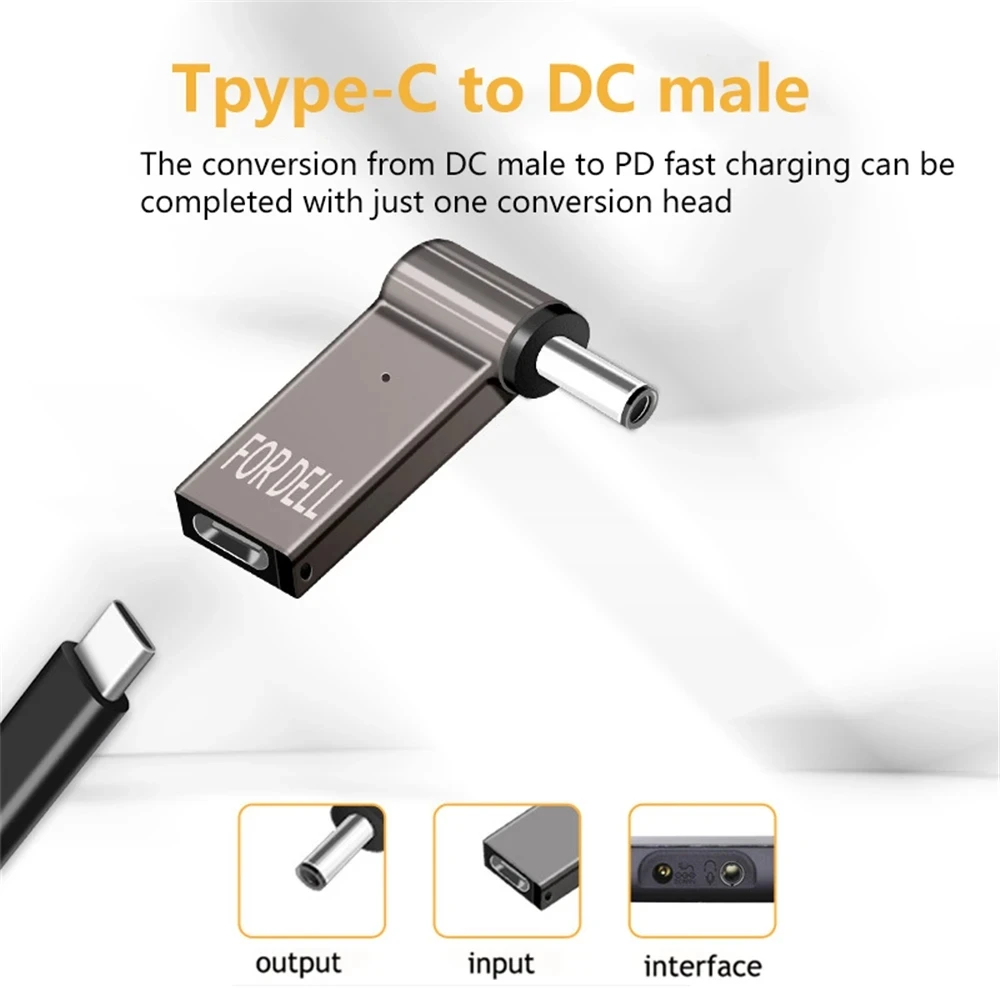 ​100W USB Type C Fast Charging Adapter Plug Connector Universal USB C Laptop Charger Converter for Dell Asus Hp Acer Lenovo