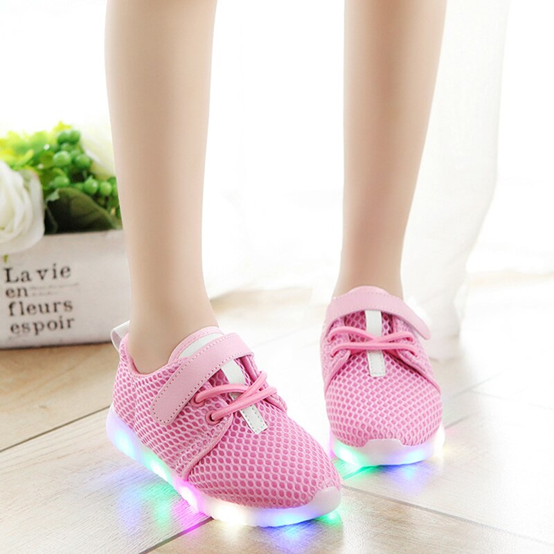 Loozykit Mode Led Kid Sport Schoenen Jongens Meisjes Light Up Sneakers Peuter Baby Lichtgevende Casual Trainers Leuke