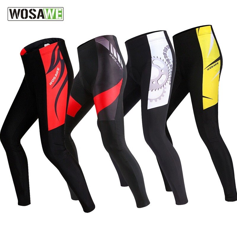 WOSAWE Outdoor Cycling Pants Bike Cycling Bike Ride Silicone Cushion Trousers