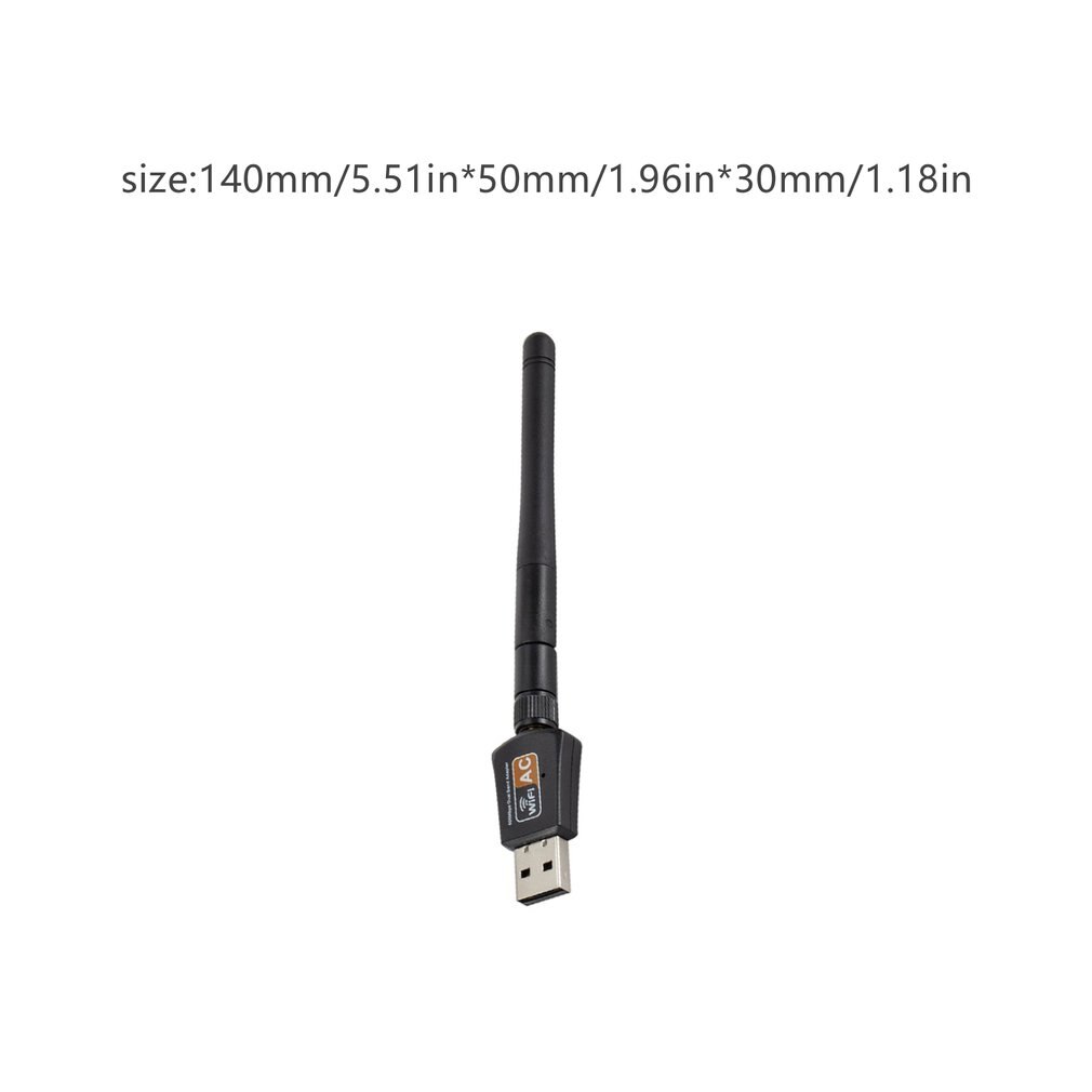 Usb Wifi Adapter 2.4Ghz 5Ghz 600Mbps Wifi Antenne Dual Band 802.11b/N/G/Ac mini Draadloze Computer Netwerkkaart Ontvanger