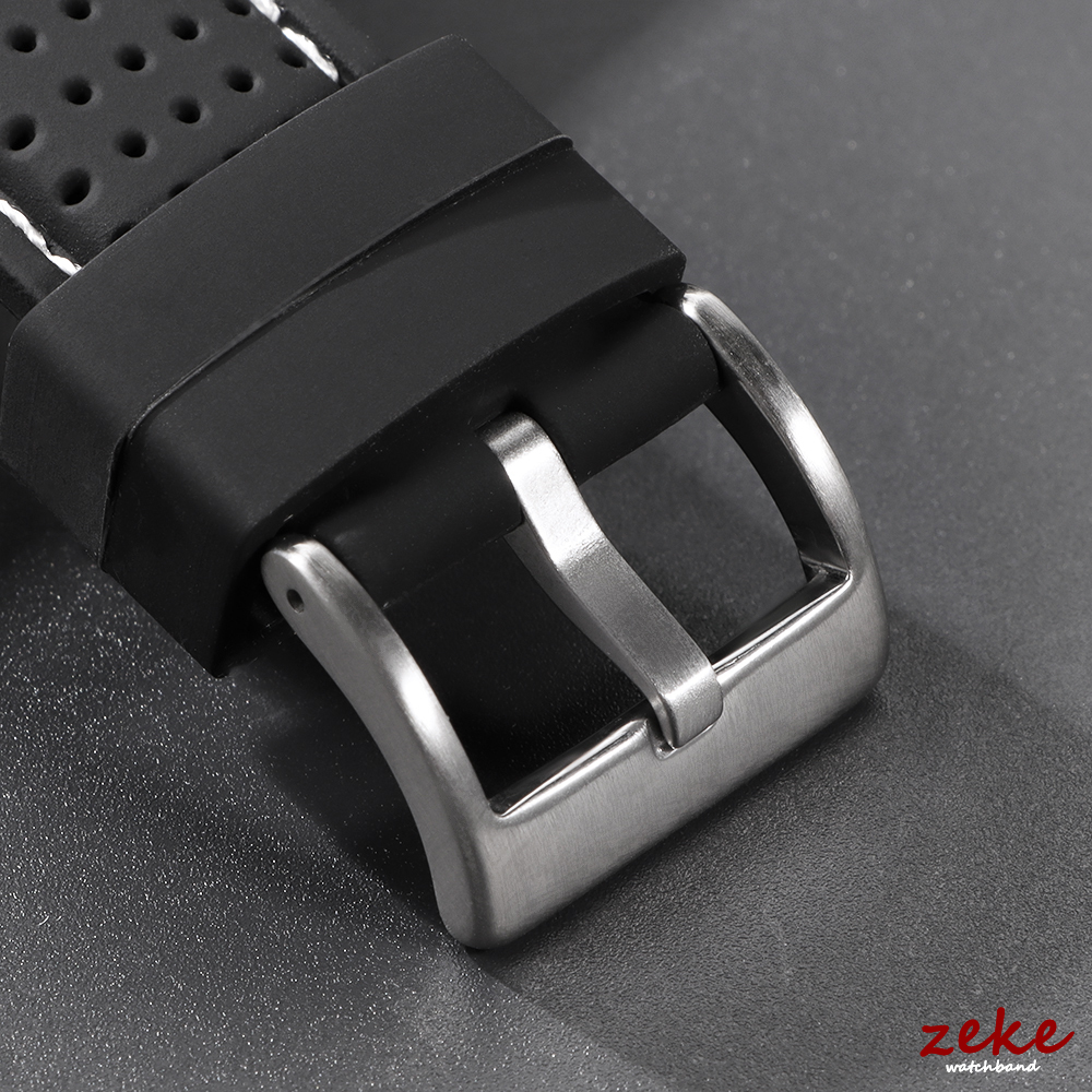 Bracelet de montre en caoutchouc de Silicone souple, 20mm 22mm 24mm, pour hommes et femmes, Sport, étanche, respirant, solide, mat, boucle