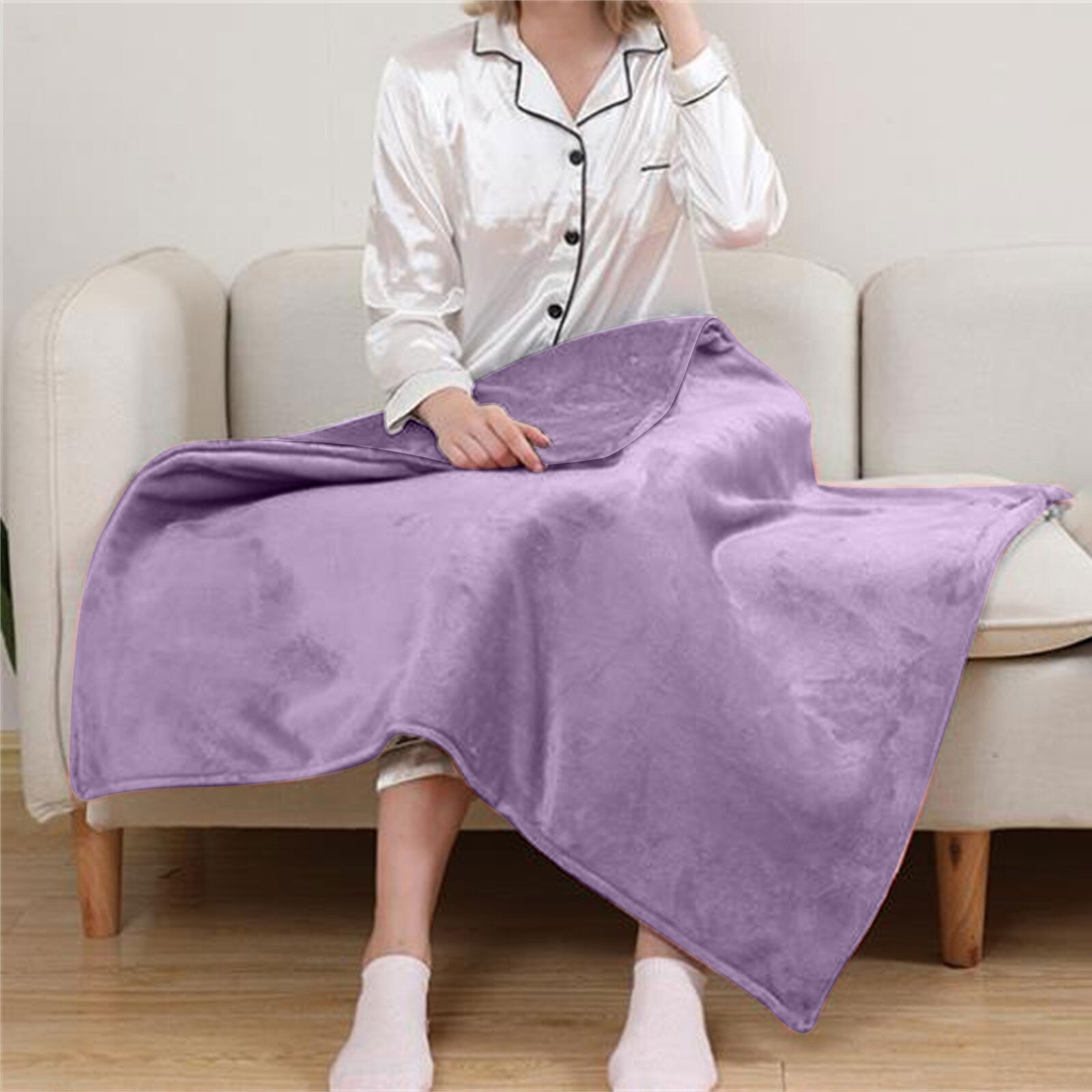 Electric Heated Blankets Electric Throws With Double-Layer Flannel Fast Heat Leisure Personality Delicate Cozy Blanket