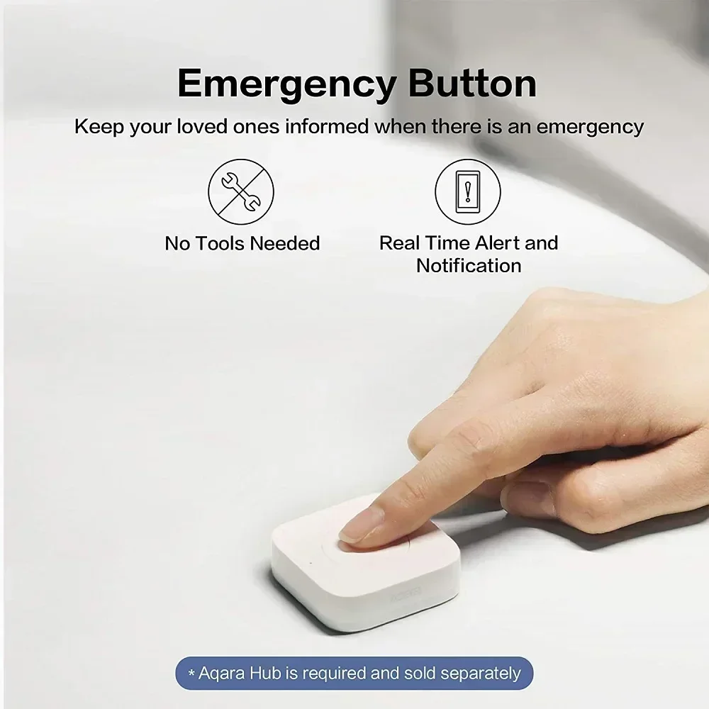 Aqara-Mini interruptor inalámbrico con Sensor Zigbee, botón de Control de una tecla, Control remoto inteligente, Automatización del hogar para Homekit Mija Mi Home