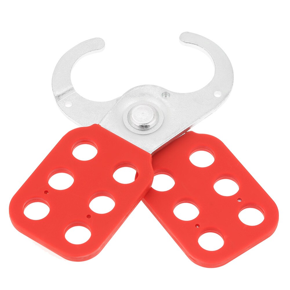 Industrial Safety Lockout Hasp Lock Steel Hook with Plastic Coated Body Red Hardware
