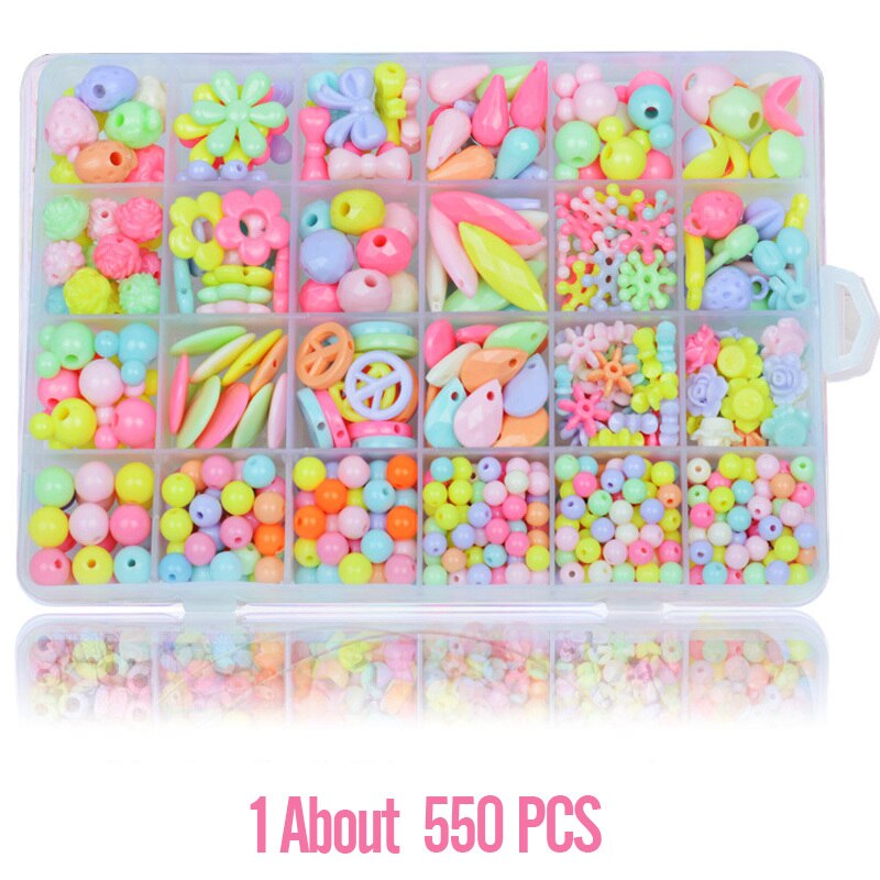 24 grade artesanal frisado brinquedos para crianças hama contas crianças artesanato diy pulseira colar fazer jóias kit meninas presente: YELLOW