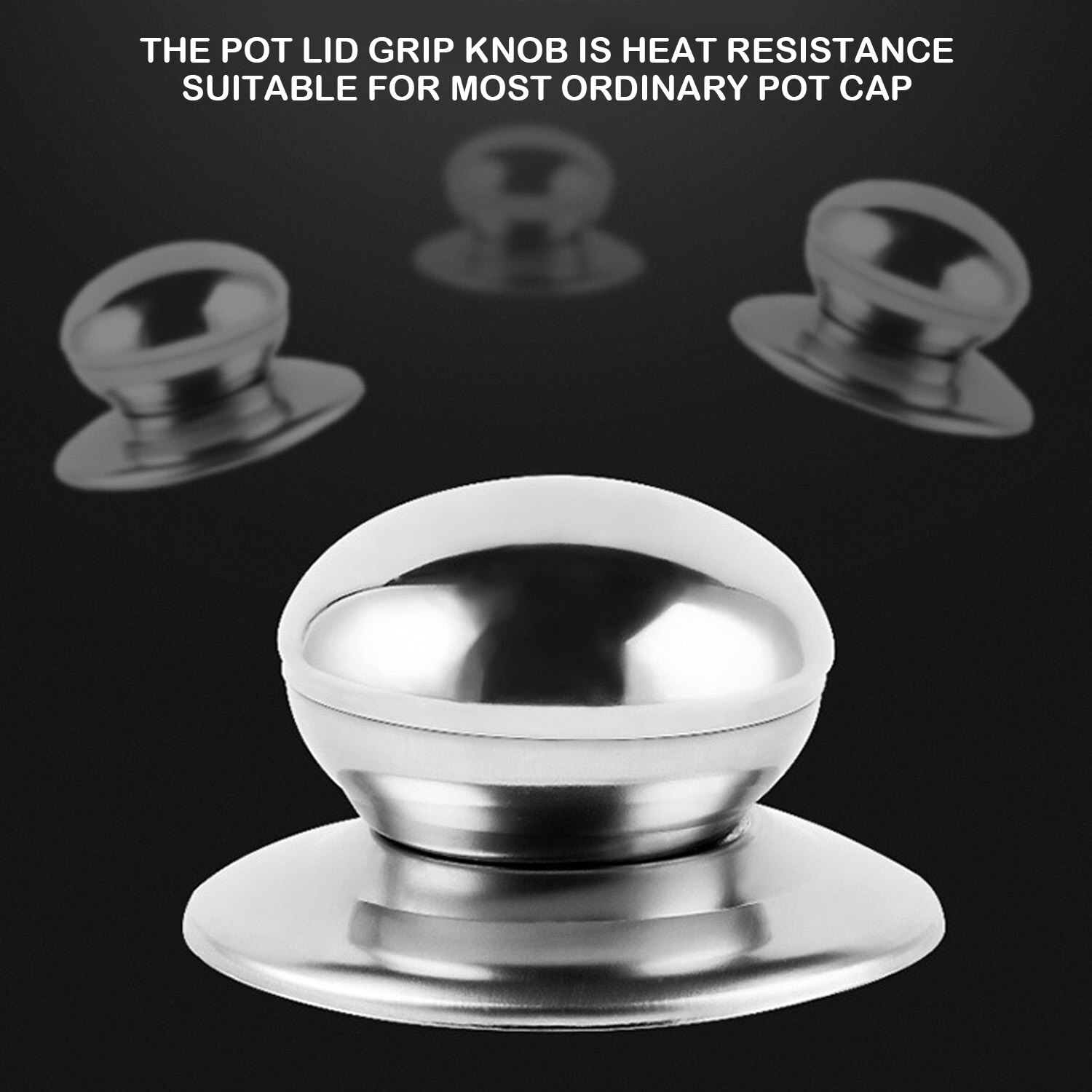 Behogar 4 stk rustfritt stål utskiftbart deksel knapp panne gryte glass lokk deksel håndtak knott håndgrep grep kjøkkenverktøy