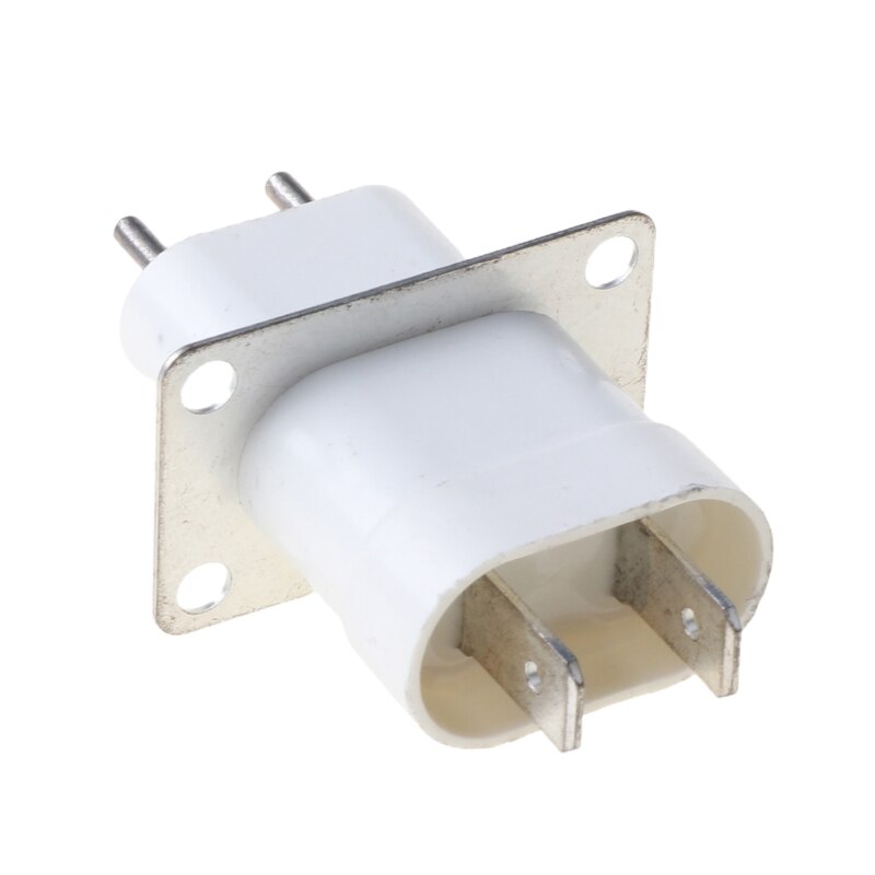 Home Electronic Microwave Oven Magnetron Filament 4 Pin Socket Converter White