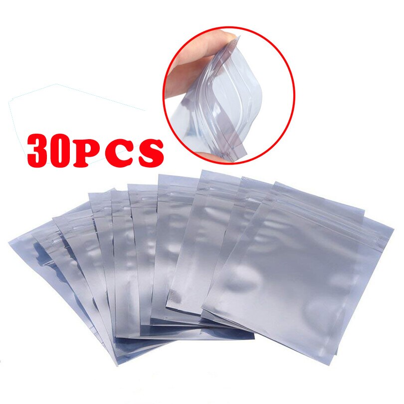 Sacs de protection antistatique ESD 15*20cm, sac d'emballage antistatique, sac de rangement antistatique étanche à fermeture éclair: 30PCS