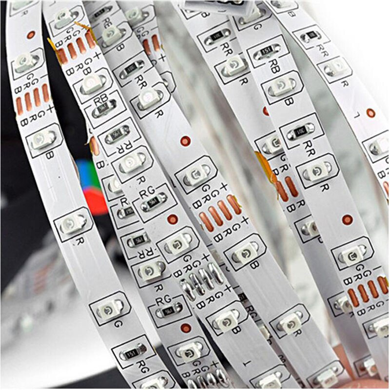 Dc 12 V Volt Strip Led Light Tape 2835 Rgb Waterdichte 1-5 M 12 V Dc 60LED/ M Rgb Led Strip Tape Lamp Diode Flexibele Tv Backlight