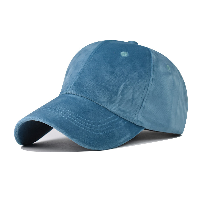 Berretto da Baseball da esterno in velluto a coste liscio rosso vino elegante FS 2022 per uomo donna cappello da viso regolabile Streetwear: Blue Baseball Cap