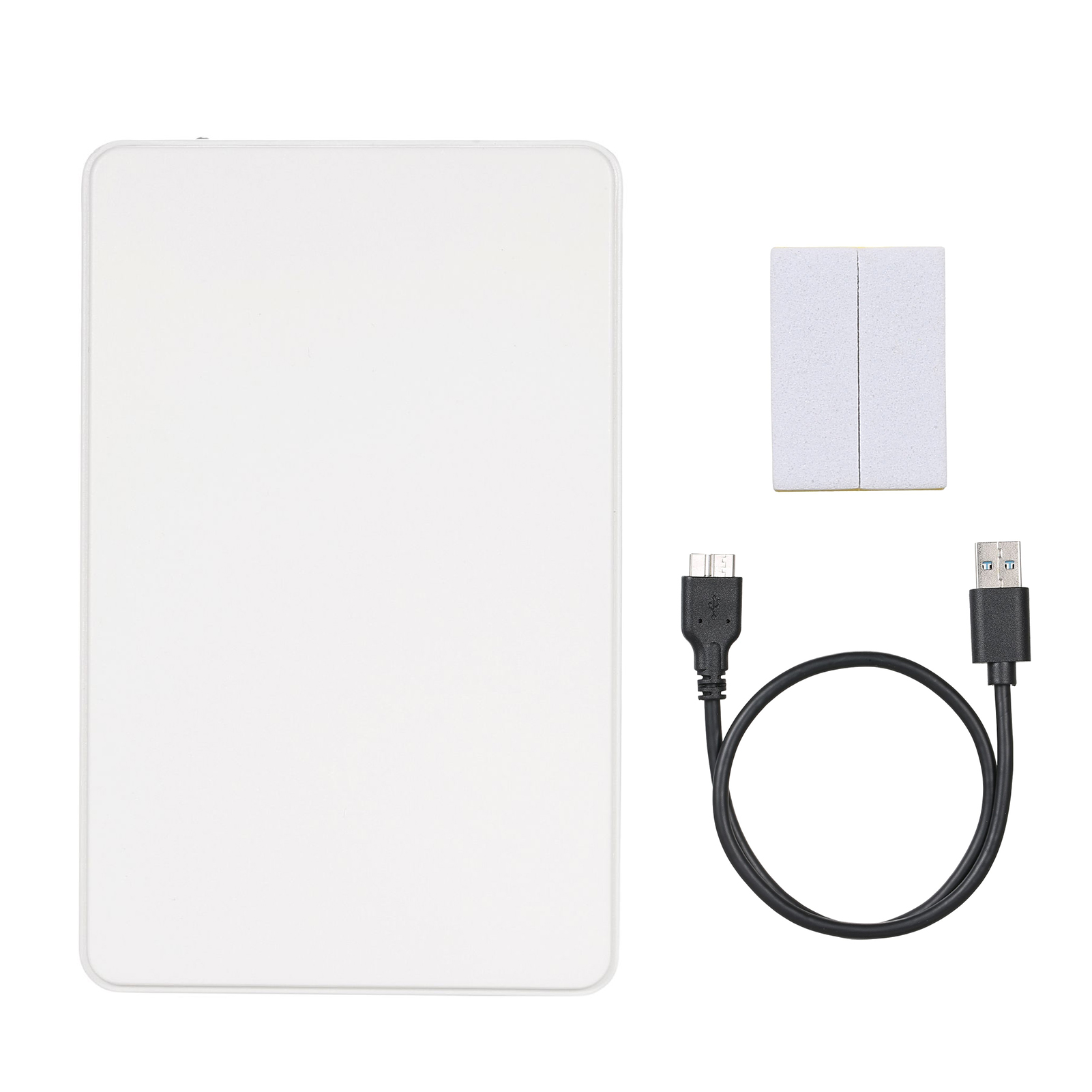 Boîtier pour disque dur externe HDD/SSD SATA 2.5 pouces, usb 3.0, sans outil, disque dur Mobile: WHITE