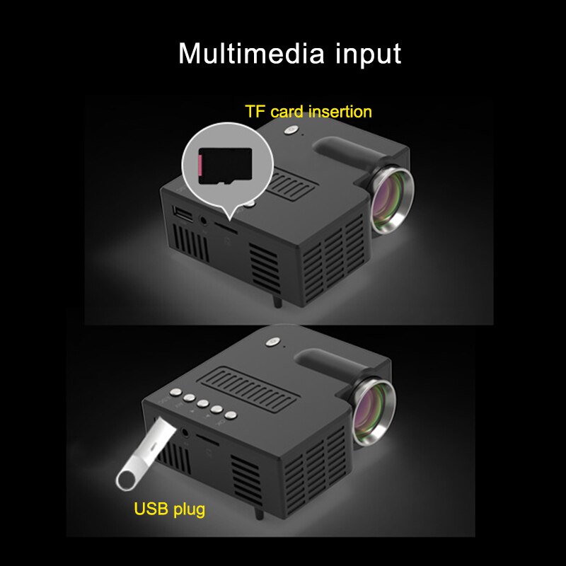 Mini Portable LED Projector 1080P Home Cinema Theater Video Projectors USB for Mobile Phone PUO88