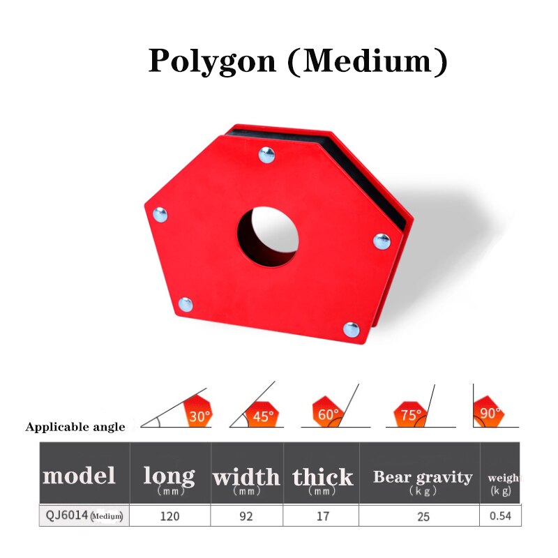 45/90/135 Graden Mini Lassen Magnetische Hoek Klepstandsteller Locator Lassen Houder Handgereedschap Magneet Hoek Pijl Klem: medium  2pcs